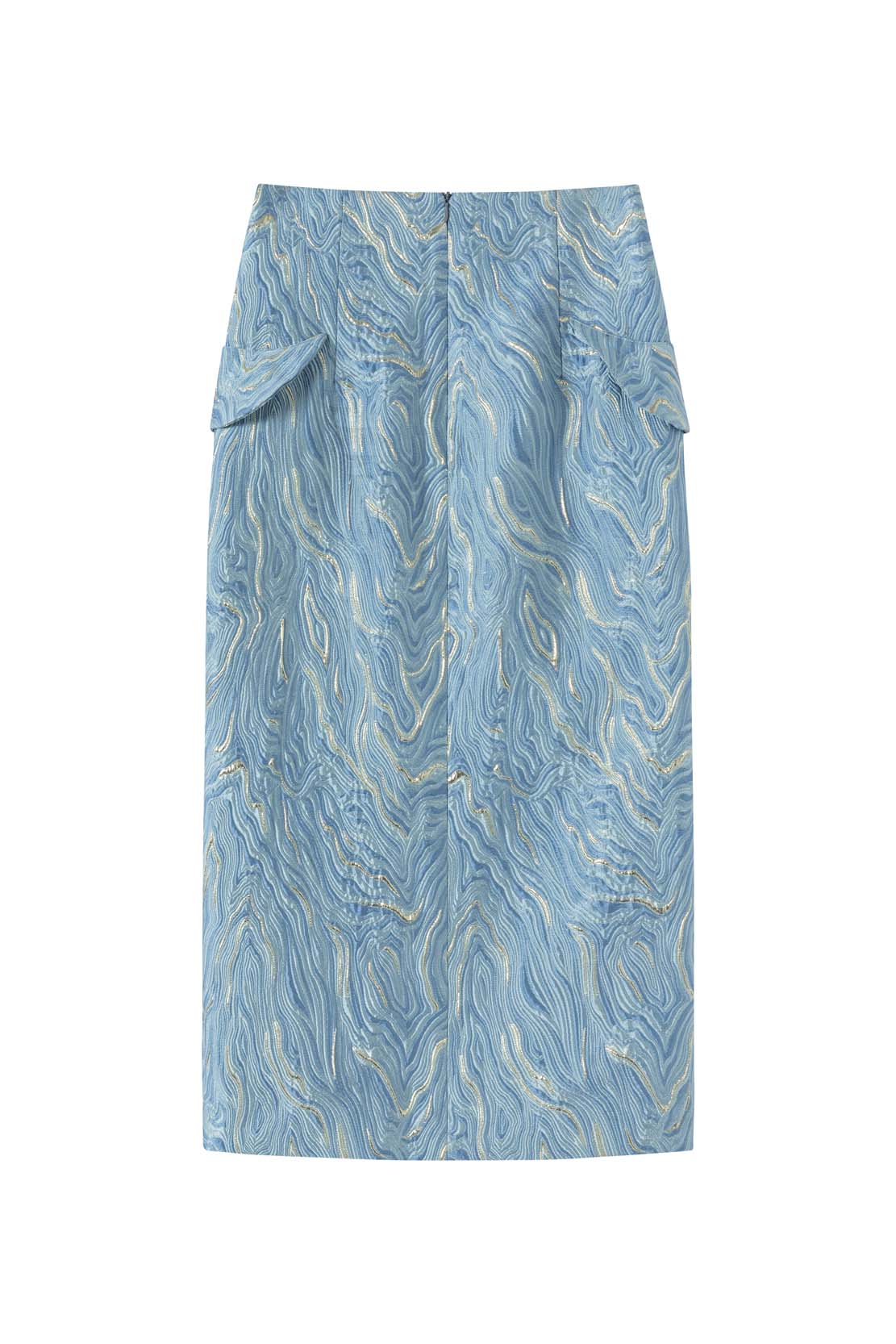 Eastern Dream – Blue Jacquard Qipao Set