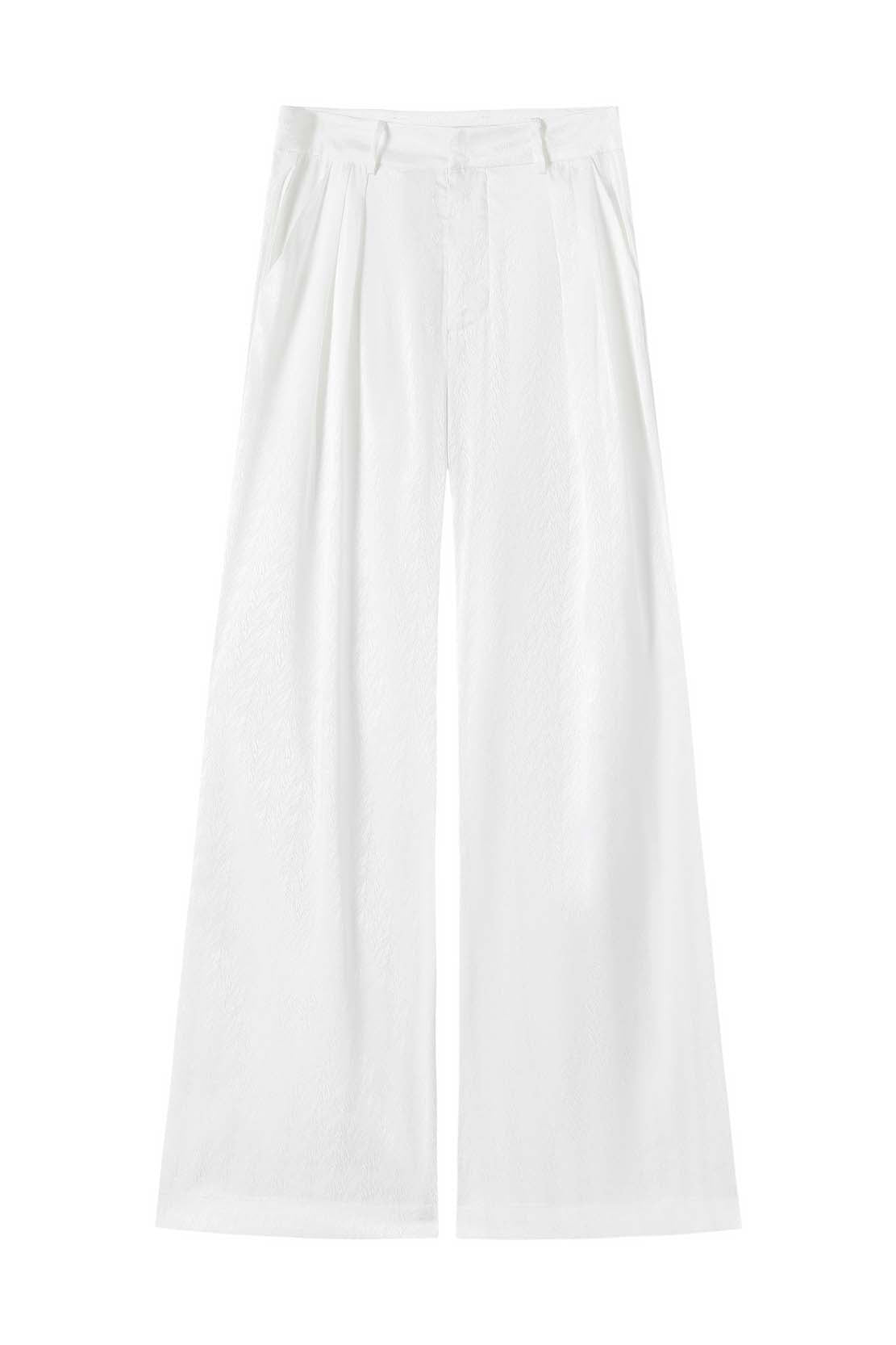 Eastern Dream - White Imitation Silk Suit