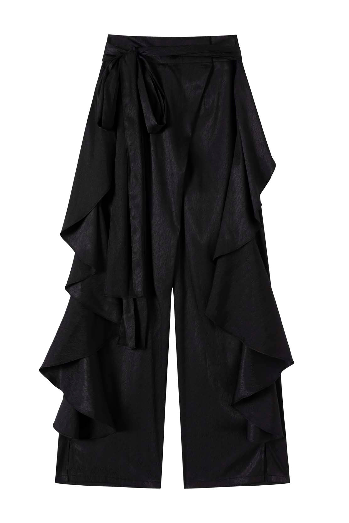 Eastern Dream –  Black Imitation Silk Suit